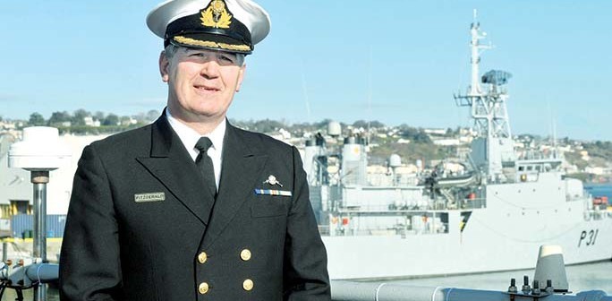 Commander Brian Fitzgerald at Haulbowline Naval Base, Cork Harbour