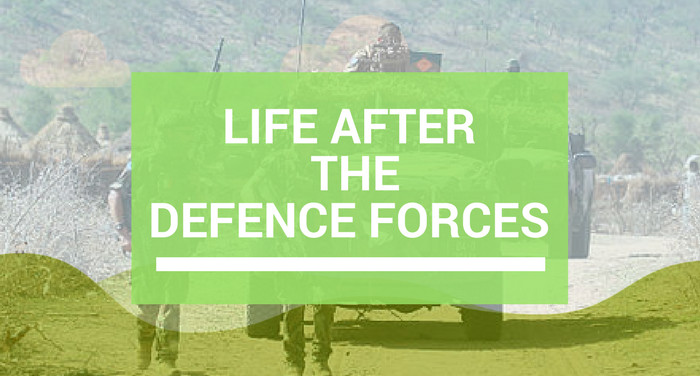 Header graphic for the article Life after the Defence Forces