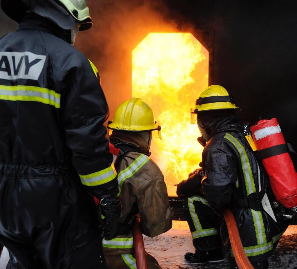 Naval Service damage control and firefighting training