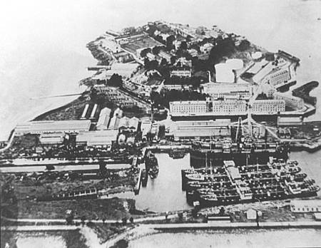 Haulbowline in full use by the Royal Navy, circa 1900