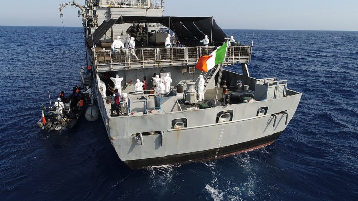 LÉ Eithne on Operation Pontus, 2017