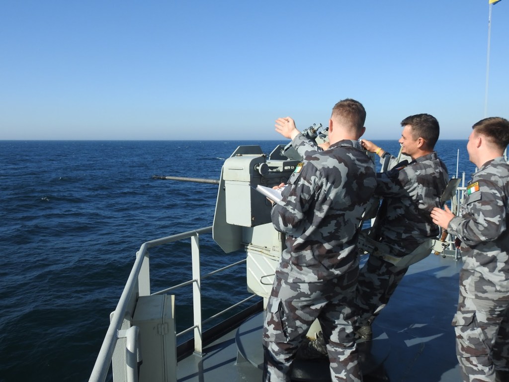 20mm Rheinmetall gun training in the new Naval Service variant DPM uniform