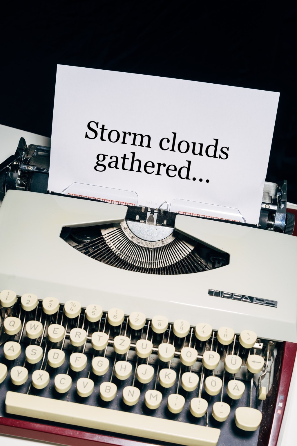 Storm clouds gathering, for a Storm Series writing update on the first chapter